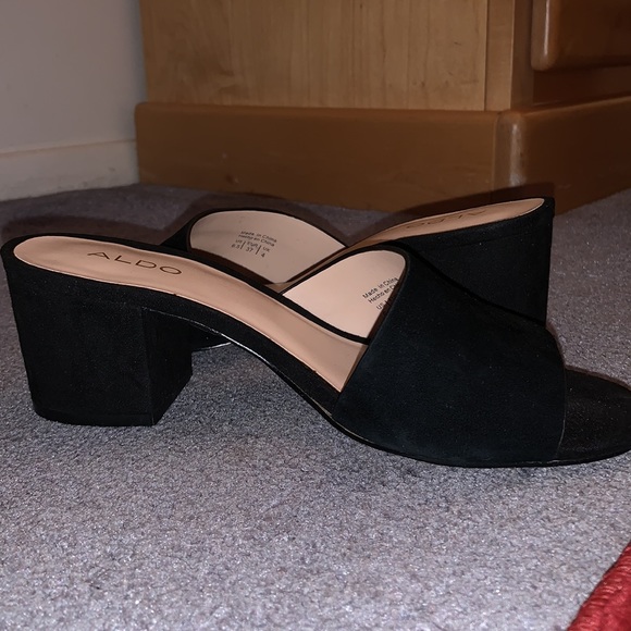 Black Aldo Heeled Mules - Picture 4 of 4